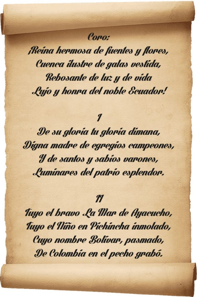 ejemplo consola sal Himno de la Ciudad de Cuenca - Unidad Educativa Sudamericano